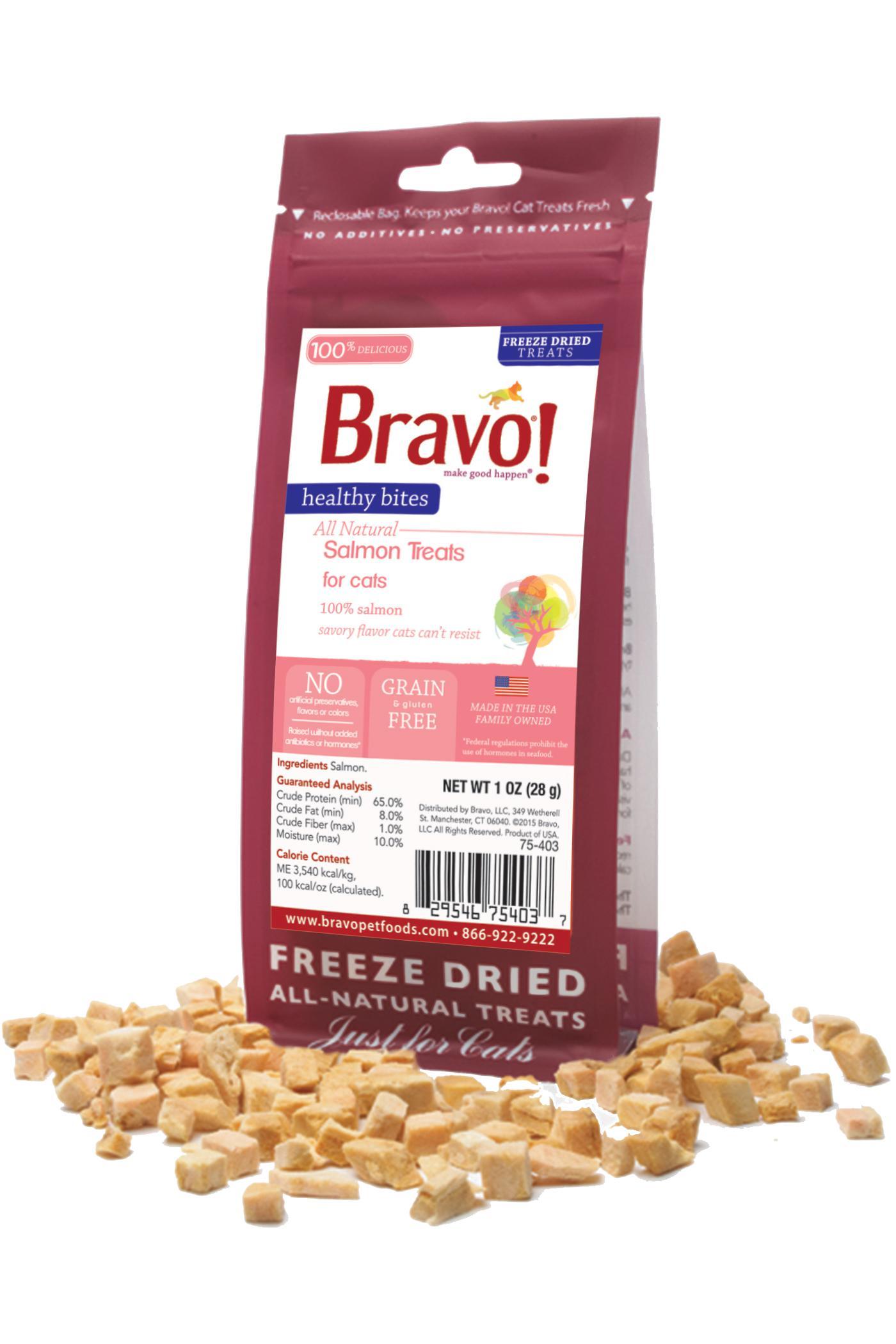 Bravo! Healthy Bites Salmon Freeze Dried Treats for Cats